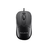 Belkin 3-Button Wired USB Ergonomic Mouse - Black