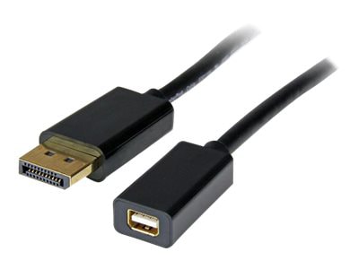 StarTech.com 3ft (1m) DisplayPort to Mini DisplayPort Cable, 4K x 2K Video, DP Male to Mini DP Female Adapter Cable, DP