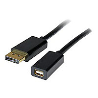 StarTech.com 3ft (1m) DisplayPort to Mini DisplayPort Cable, 4K x 2K Video, DP Male to Mini DP Female Adapter Cable, DP