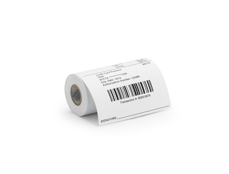 Zebra Label, Paper, 4x1.25in, Direct Thermal, Z-Select 4000D, 12 Rolls