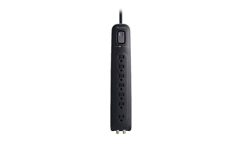Belkin Ultimate AV Surge Protector & Coaxial Protection (Black) - 4ft Cord