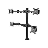 SIIG Articulating Quad Monitor Desk Mount - 13" to 27" mounting kit - full-motion - for flat panel - black