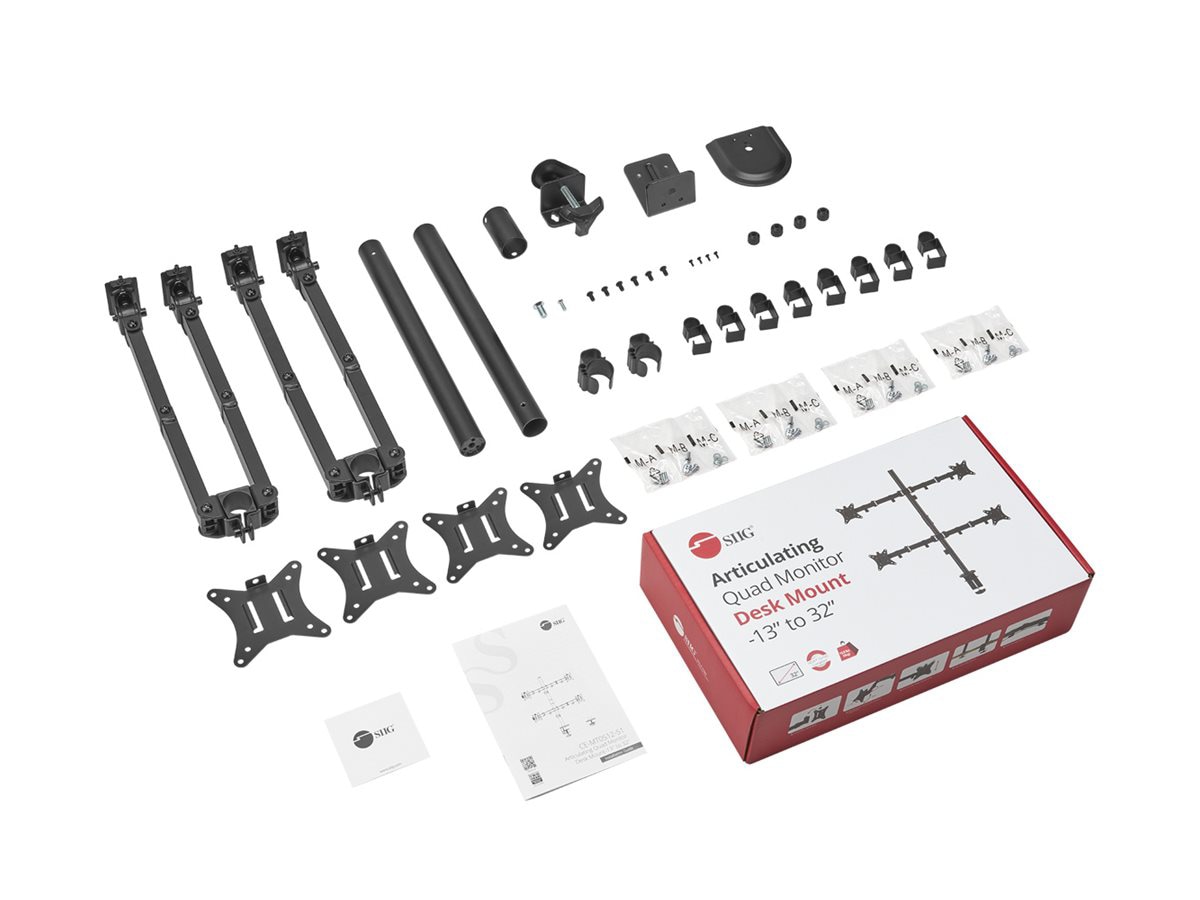 SIIG CE-MT0S12-S1 Quad Desk Mount - Thumbnail 5