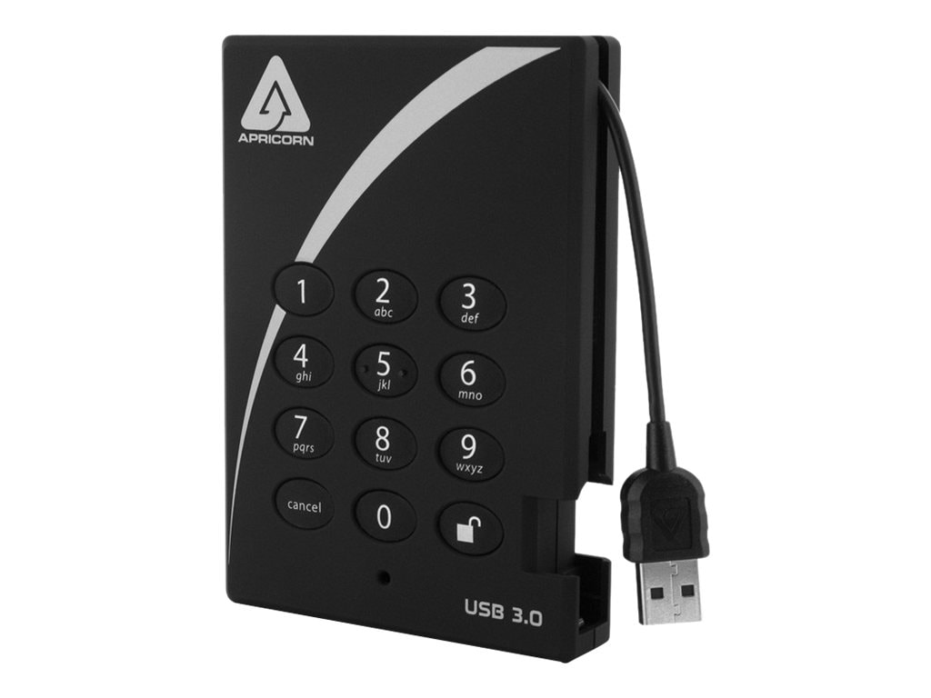 Apricorn Aegis Padlock 3.0 A25-3PL256-500 - hard drive - 500 GB - USB 3.0