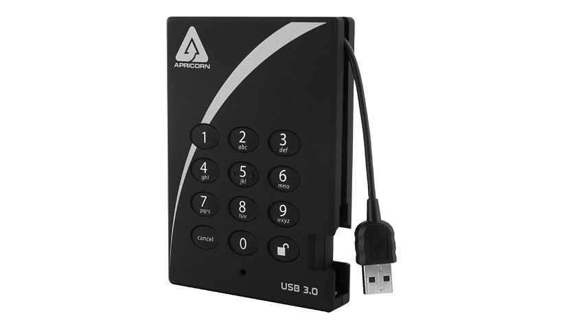 Apricorn Aegis Padlock 3.0 A25-3PL256-1000 - hard drive - 1 TB - USB 3.0