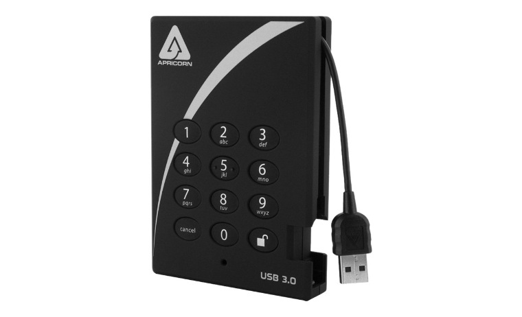 Apricorn(アプリコーン)　A25-3PL256-S8000(R2) Apricorn Aegis Padlock 3.0 A25-3PL256-1000 - hard drive - 1 TB
