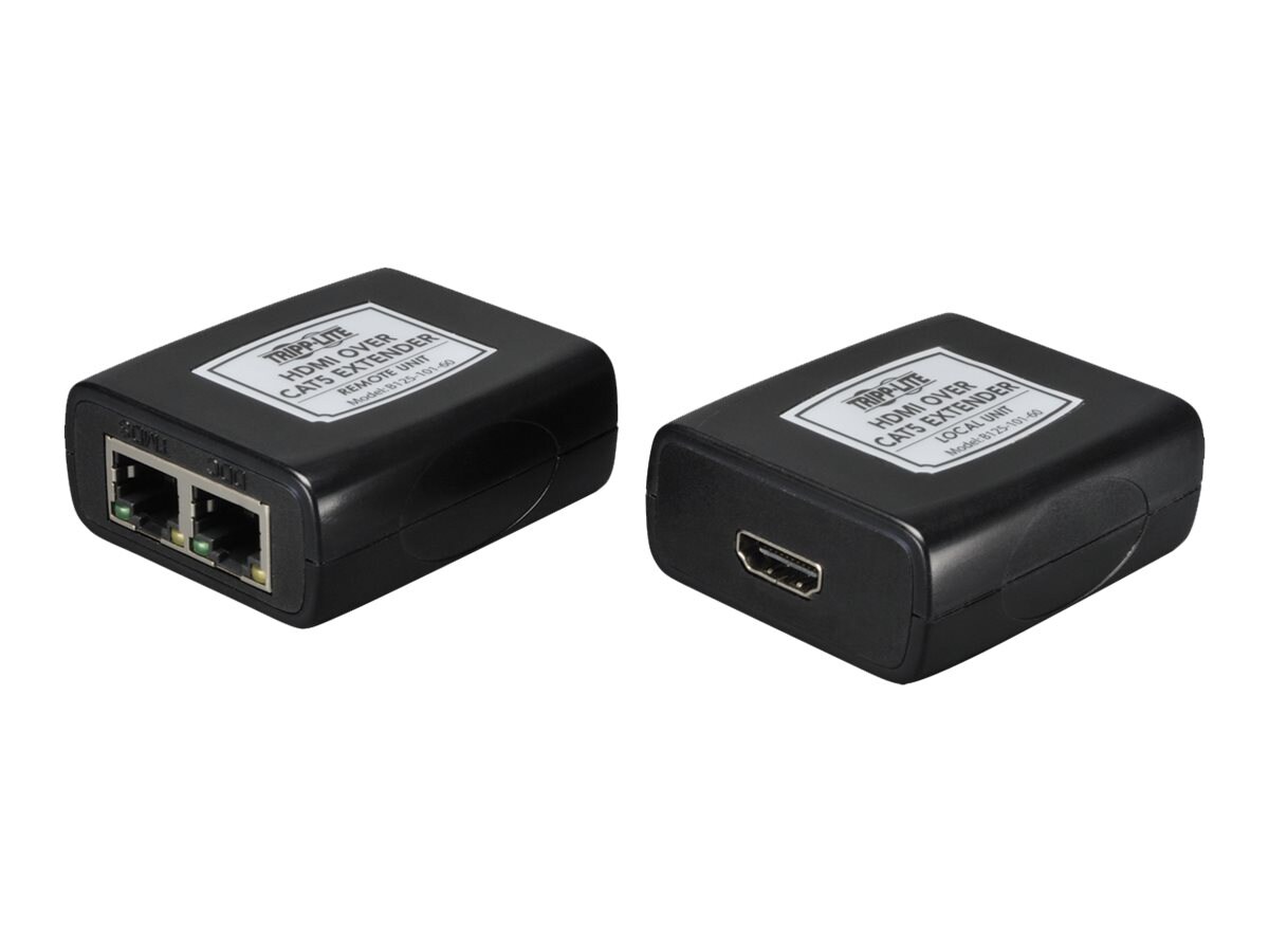 Tripp Lite HDMI over Dual Cat5 Cat6 Video Extender Transmitter Receiver 60Hz M/F - video/audio extender - TAA Compliant