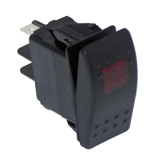 Havis 12V 20A On/Off 3 Prong Paddle Type Rocker Switch - Black