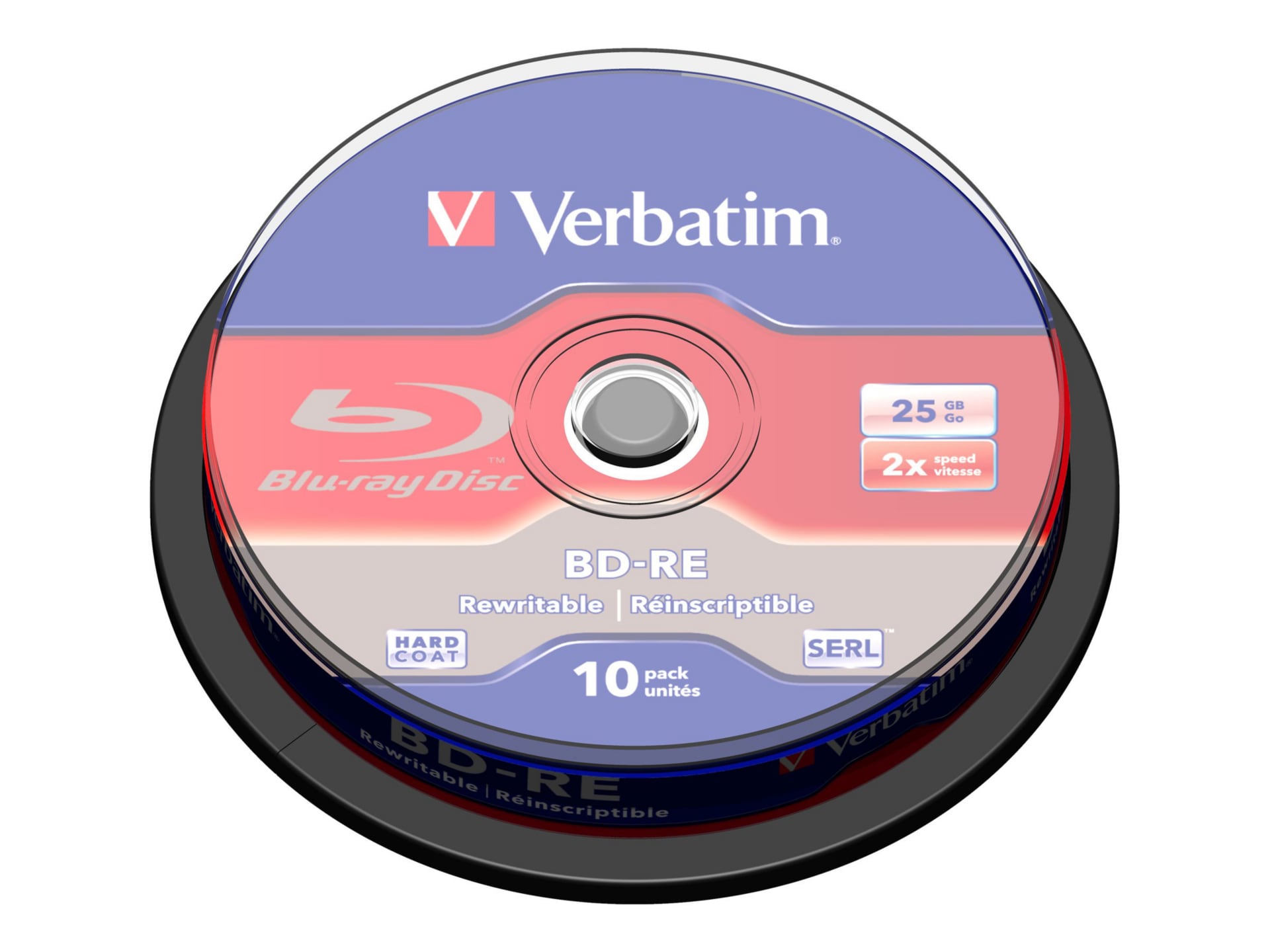 Verbatim - BD-RE x 10 - 25 GB - storage media - 43694 - DVD & Blu