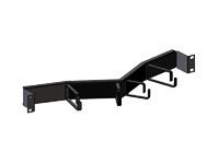 Leviton Angled Four-Ring Horizontal Patch Cord Manager - rack cable management panel (horizontal, angled) - 1U