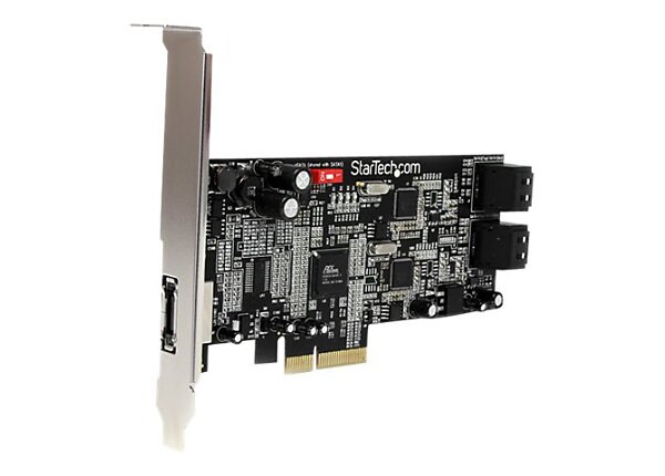 StarTech.com 4 Port PCI Express PCIe SATA III 6Gbps Controller Card w/eSATA