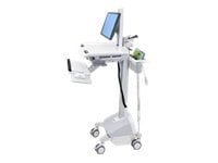 Ergotron StyleView EMR Cart with LCD Pivot, Powered cart - for LCD display / keyboard / mouse / barcode scanner / CPU -