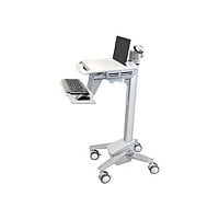 Ergotron StyleView SV40 - Cart for Notebook / Keyboard / Mouse / Barcode Scanner - Gray, White, Polished Aluminum
