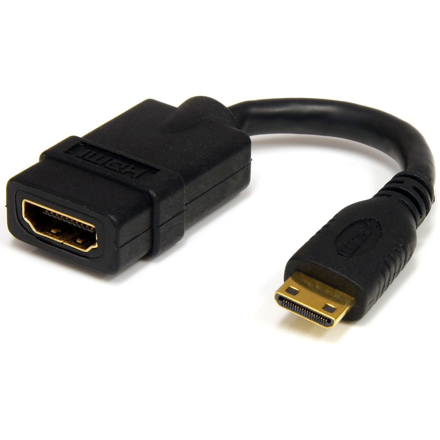 StarTech.com 5in Mini HDMI to HDMI Adapter, 4K High Speed HDMI Adapter, 4K 30Hz Ultra HD High Speed HDMI Adapter, UHD