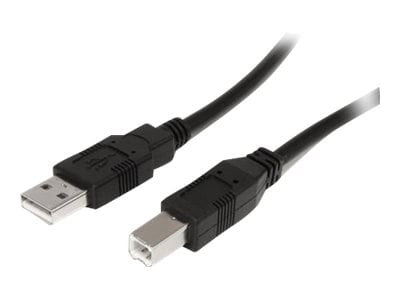StarTech.com 9 m / 30 ft Active USB A to B Cable - M/M - Black USB 2.0 A to B Cord - Printer Cable - Extension USB Cable