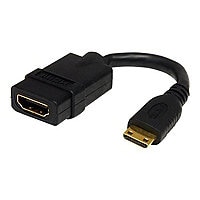 StarTech.com Mini HDMI to HDMI Adapter, 4K Ultra HD High Speed HDMI Adapter