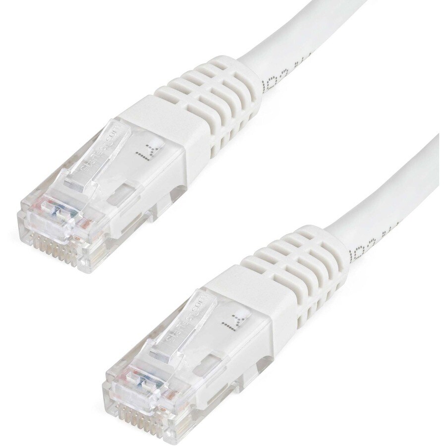 StarTech.com 100ft CAT6 Ethernet Cable - White Molded Gigabit - 100W PoE UT