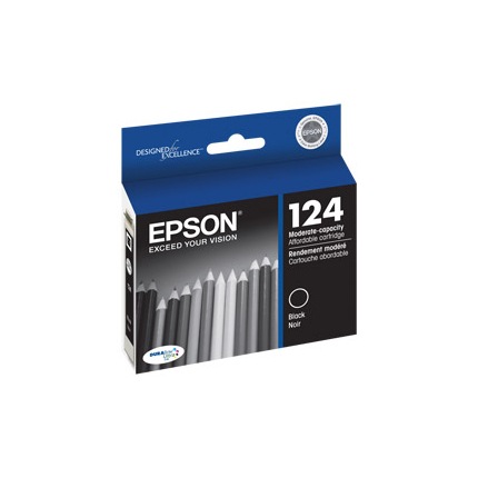 Epson 124 - Moderate Capacity - black - original - ink cartridge