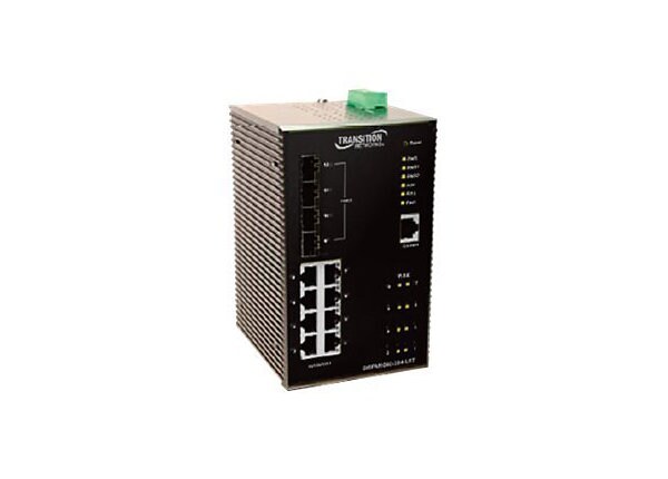 Transition Industrial Managed All-Gigabit Power-over-Ethernet (PoE) Plus - switch - 8 ports - managed