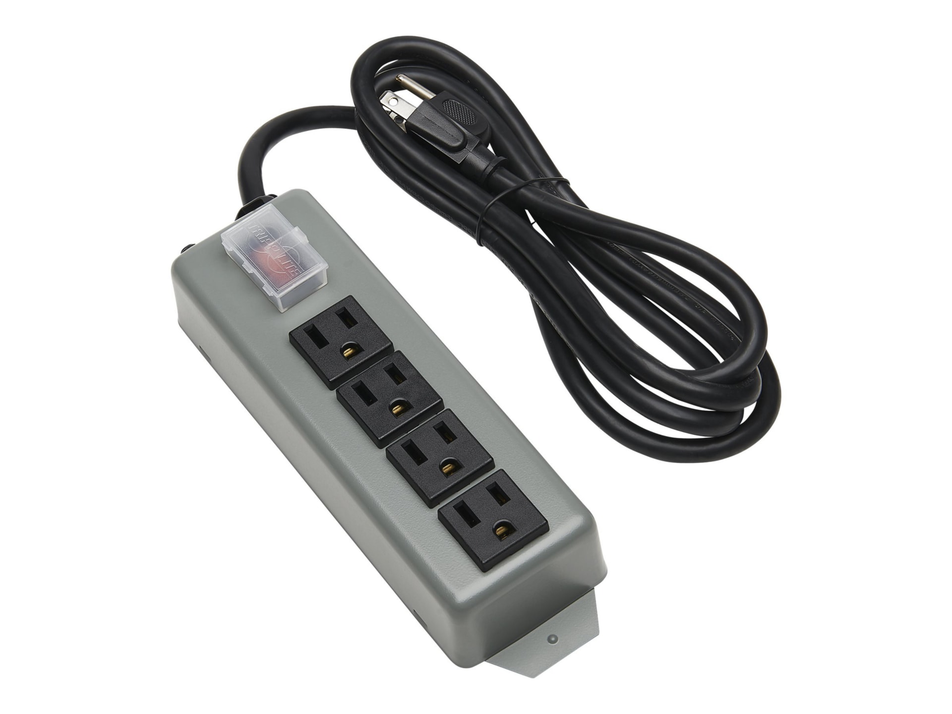 Tripp Lite Waber Industrial Power Strip 4 outlet 6' Cord Locking Switch Cover - power distribution strip