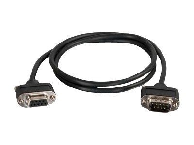 C2G 15ft DB9 Serial RS232 Null Modem Cable with Low-Profile Connectors - In-Wall CMG Rated - M/M