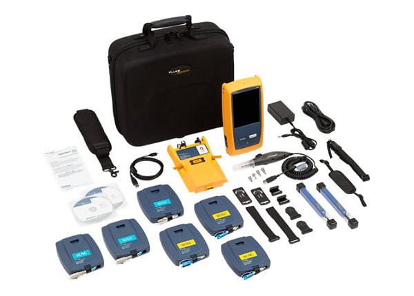 Fluke OptiFiber Pro Quad OTDR Kit with inspection kit. - network tester kit