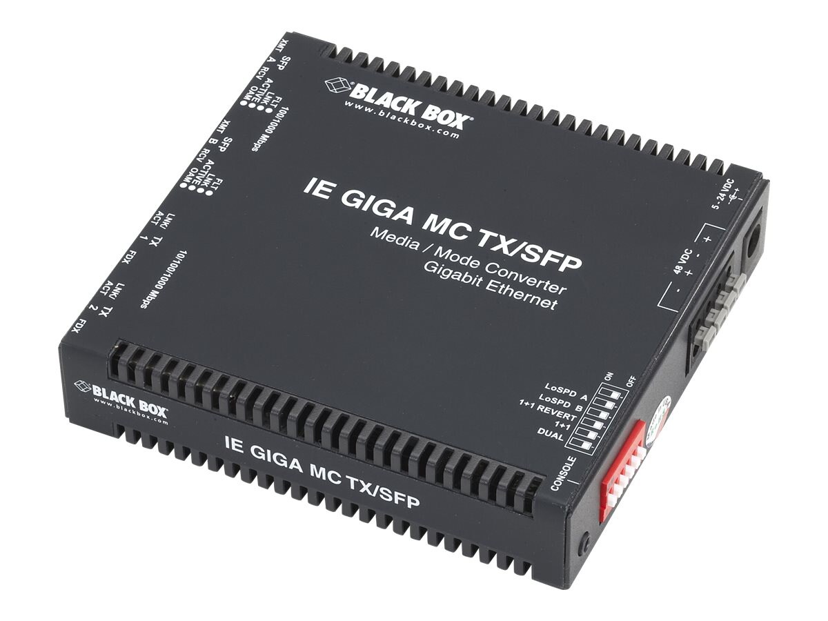 Black Box Media Converter Network Interface Device - media converter - 10Mb LAN, 100Mb LAN, GigE