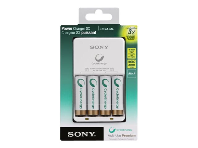 Sony Power Charger BCG34HH4KN - battery charger - AA type - NiMH x 4