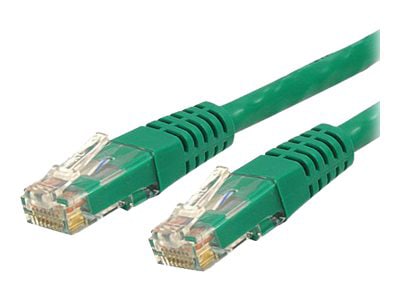 StarTech.com 3ft CAT6 Ethernet Cable - Green CAT 6 Gigabit Wire 100W PoE 650MHz Molded Patch Cord