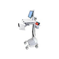 Ergotron StyleView EMR Cart with LCD Pivot, Powered cart - for LCD display