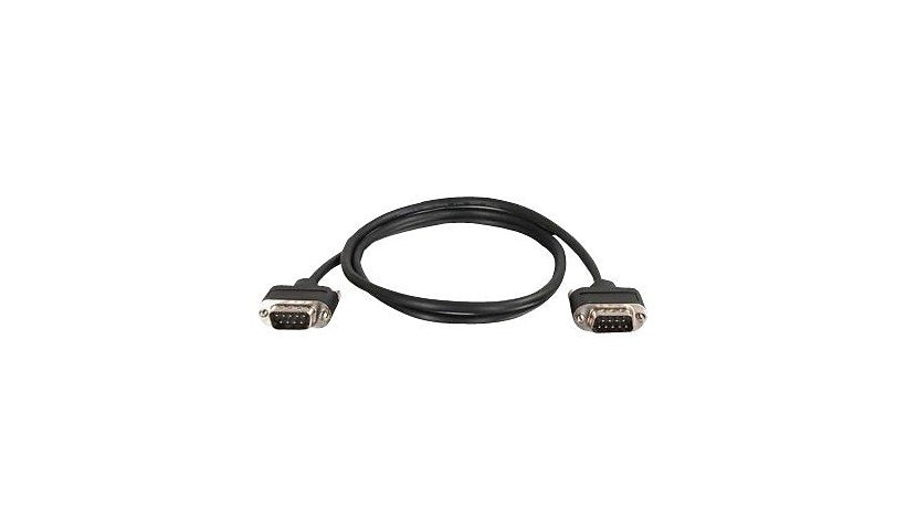 C2G 6ft RS232 DB9 Modem Cable with Low Profile Connectors - In Wall - M/M