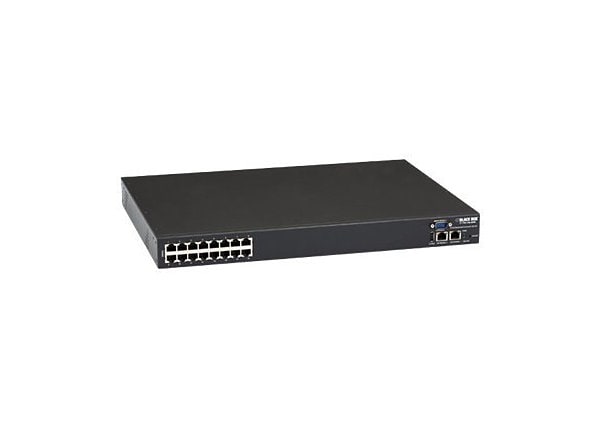 Black Box 16 Port Serial over IP Gigabit Console Server, Dual PS, w / Modem