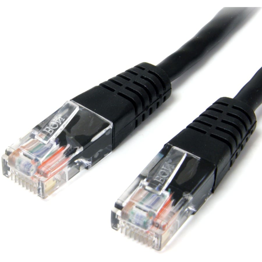 StarTech.com Cat5e Ethernet Cable 6 ft Black - Cat 5e Molded Patch Cable