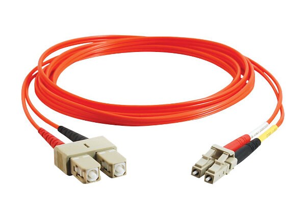 C2G 9m LC-SC 62.5/125 OM1 Duplex Multimode PVC Fiber Optic Cable - Orange - patch cable - 9 m - orange