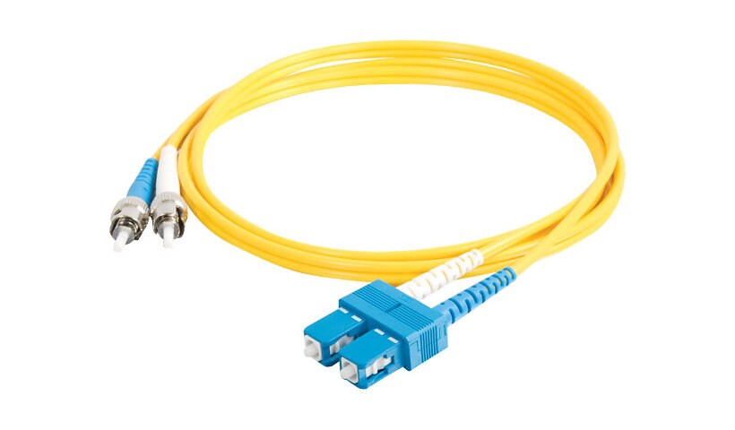 C2G 20m SC-ST 9/125 OS1 Duplex Singlemode PVC Fiber Cable - Yellow