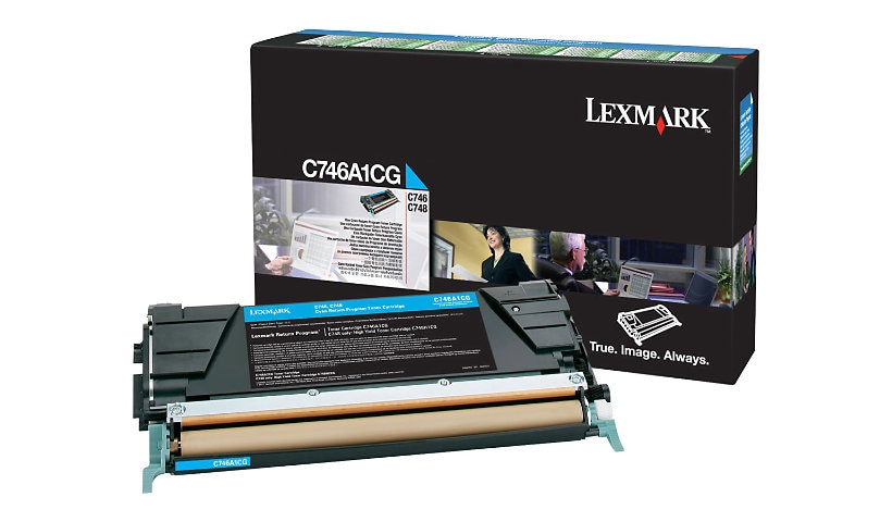 Lexmark - cyan - original - toner cartridge - LCCP, LRP