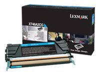 Lexmark X746A2CG - cyan - original - toner cartridge - LCCP