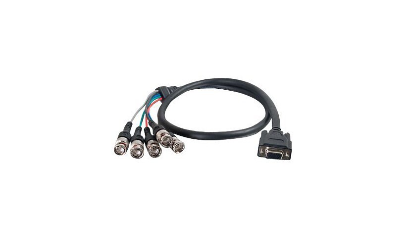 C2G Premium VGA Female to RGBHV (5-BNC) Male Video Cable - VGA cable - 3 ft