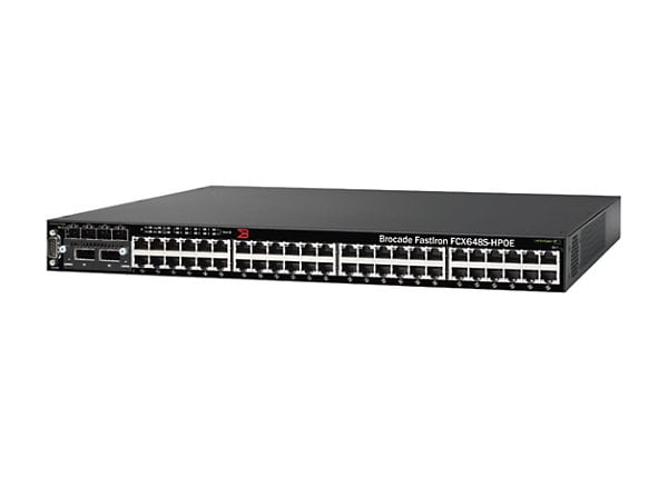 Brocade FastIron CX 648S-HPOE - switch - 48 ports - managed - rack-mountable