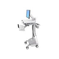 Ergotron StyleView EMR Cart with LCD Arm, LiFe Powered cart - for LCD display / keyboard / mouse / CPU / notebook /