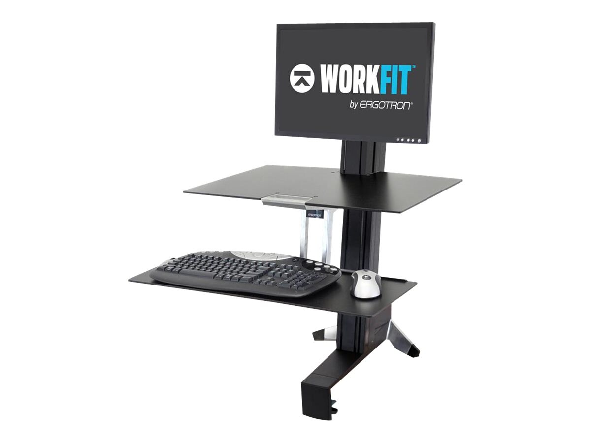 Ergotron WorkFit-S LD Single Monitor Sit Stand Workstation with Worksurface