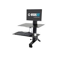 Ergotron WorkFit-S Single LD - standing desk converter - rectangular - black