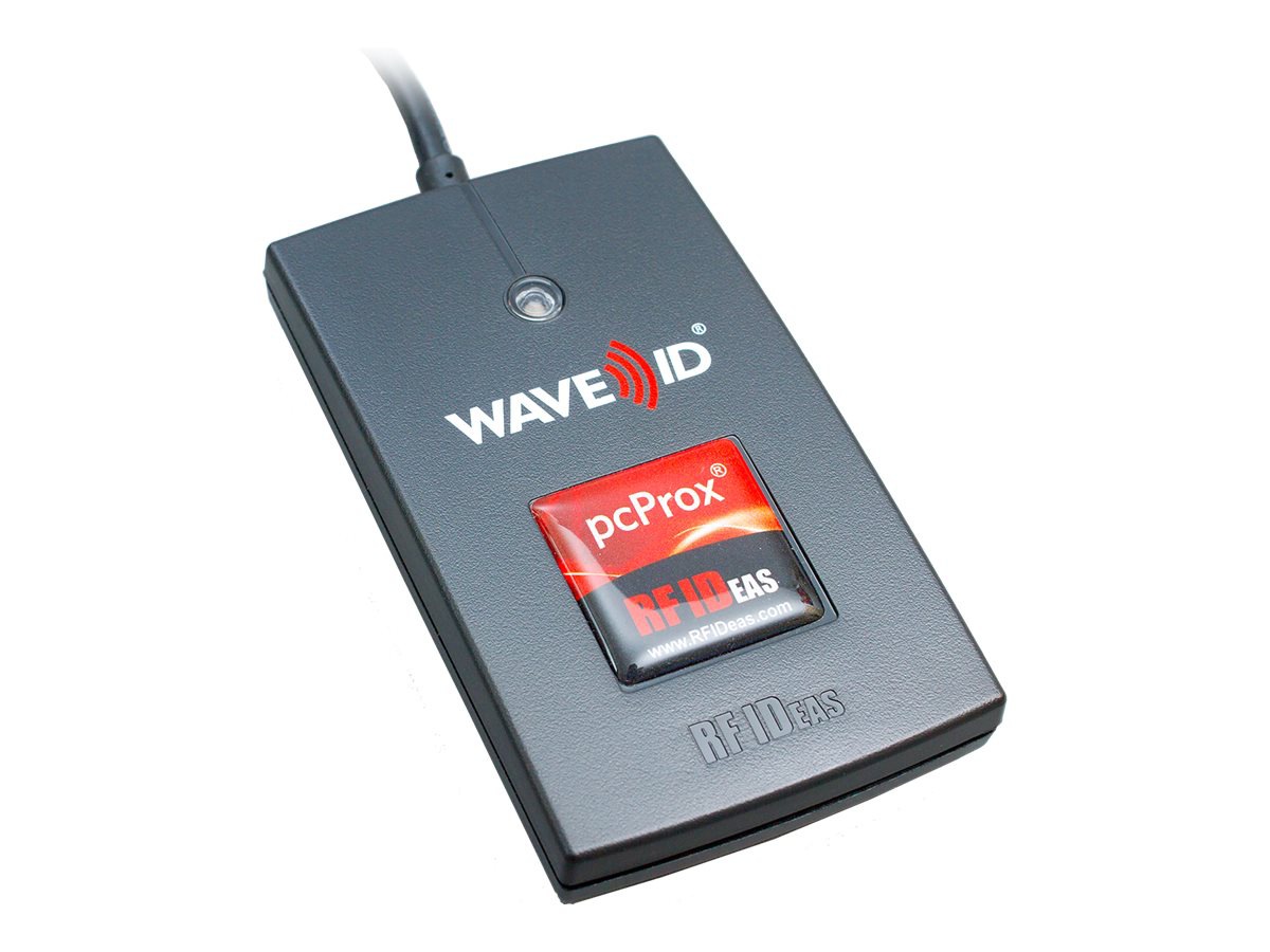 RF IDeas WAVE ID Solo Keystroke FIPS201/PIV Black Reader - SMART card reade