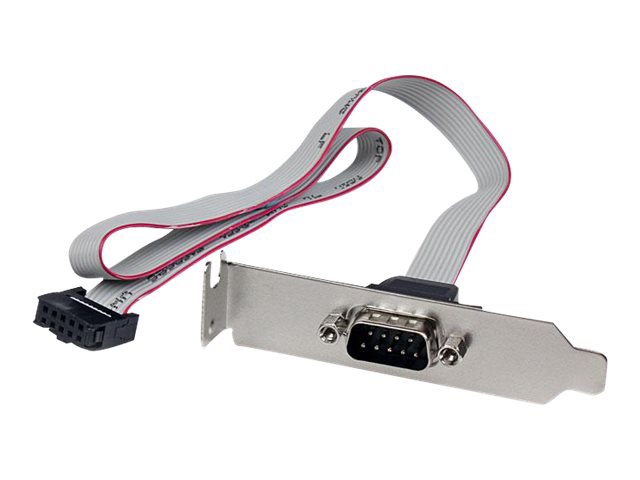 StarTech.com 1 Port 16in DB9 Serial Port Bracket to 10 Pin Header - LP - serial panel - 1.3 ft