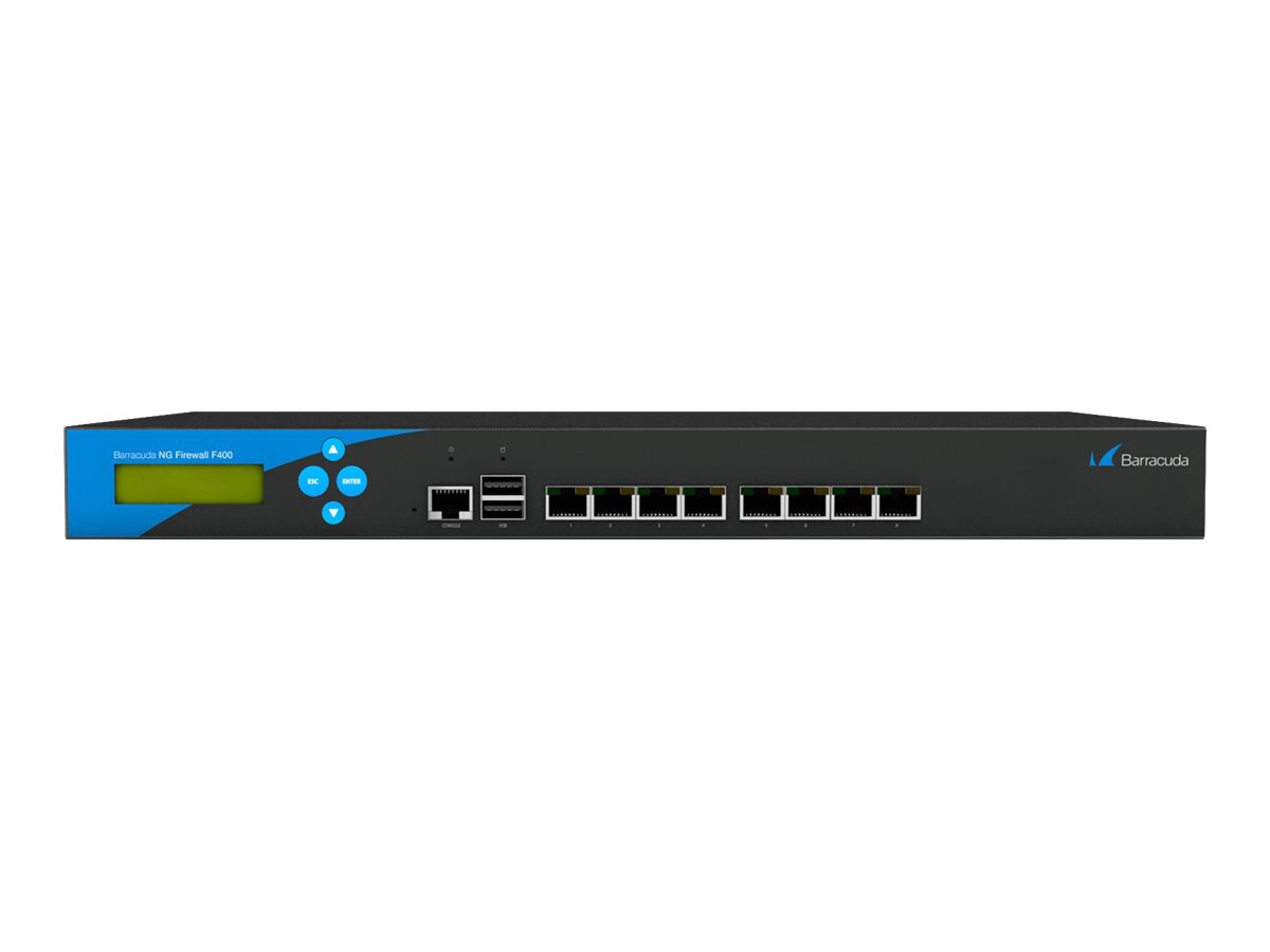 Barracuda CloudGen Firewall F-Series F400 - firewall - with 5 years Energize Updates and Instant Replacement
