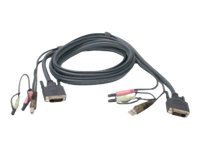 IOGEAR 6ft (1.8m) Single Link DVI-D USB KVM Cable
