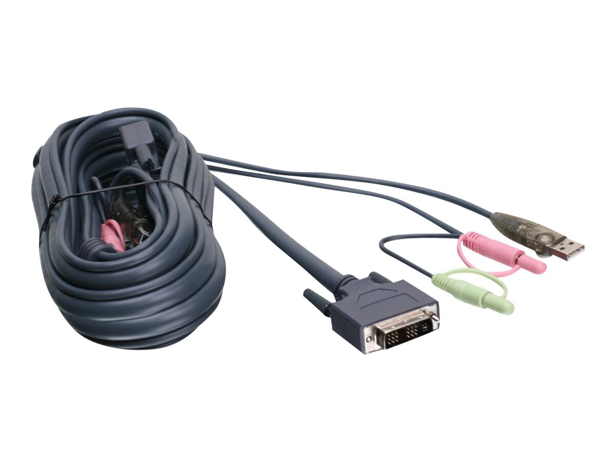 IOGEAR G2L7D03UI - keyboard / video / mouse / audio cable - 10 ft