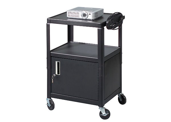 BALT Adjustable Utility Cart with Cabinet Adjusts from 26-42"H
