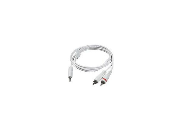 C2G 25FT 3.5MM TO 2XRCA M/M WHITE
