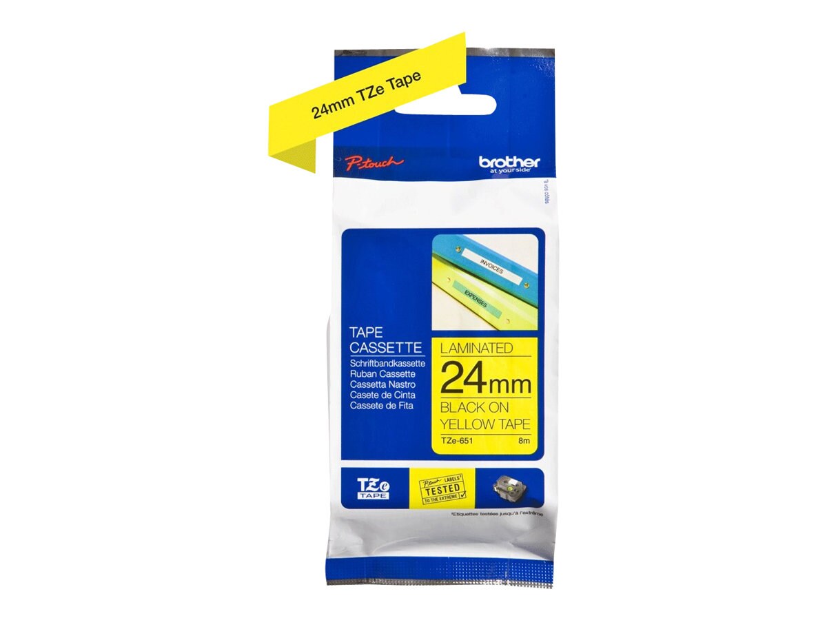 Brother TZe-651 - laminated tape - 1 cassette(s) - Roll (2.4 cm x 8 m)